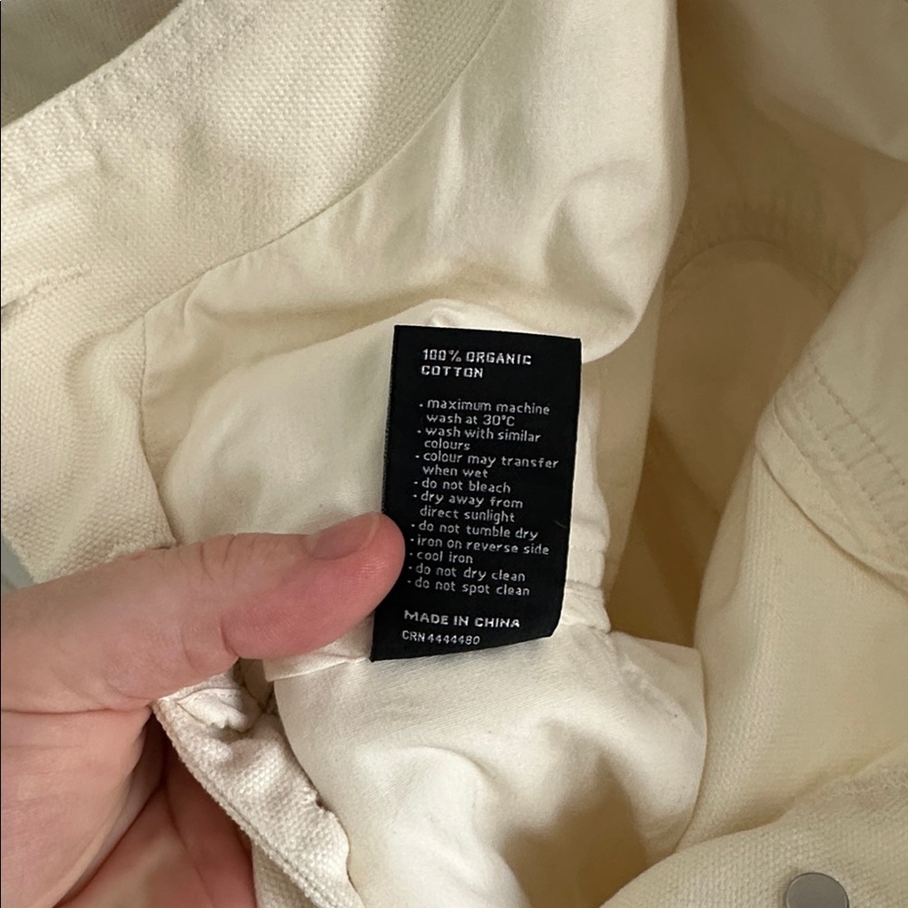 Finisterre • Cream 100% Cotton Denim Overalls Size 12 UK (M in US) - Picture 5 of 11